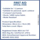 Water Resistant Pouch First Aid Kit High Grade
