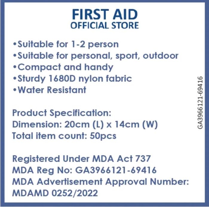 Water Resistant Pouch First Aid Kit High Grade - Image 3