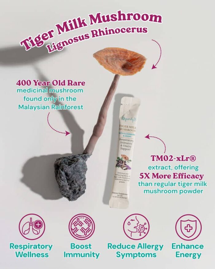 Tiger Milk Mushroom PurelyB™ (TM02-xLr® Extract) | Sokongan Paru-Paru, Imuniti & Kesihatan Harian - Image 2