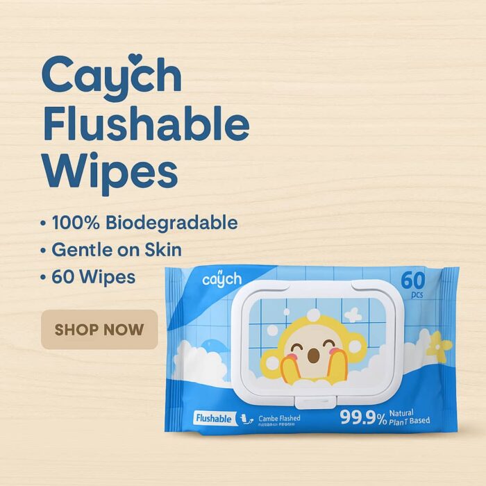 Caych Flushable Wipes 14 pcs